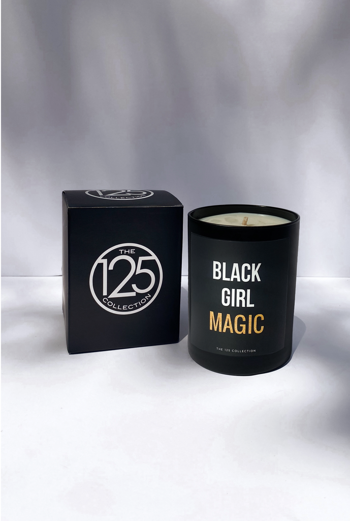 black girl magic candle with box