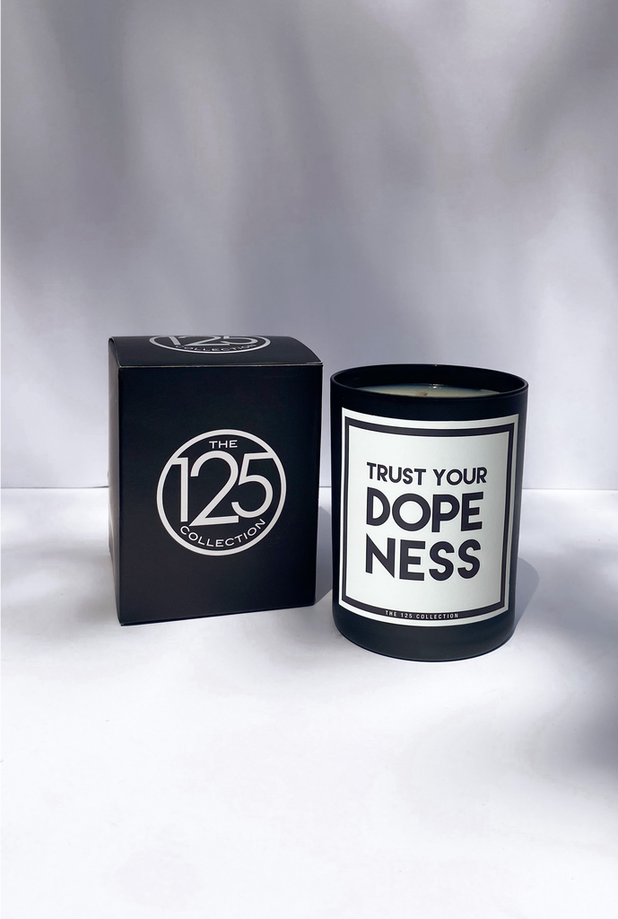 Trust Your Dopeness Candle White Label  with Box