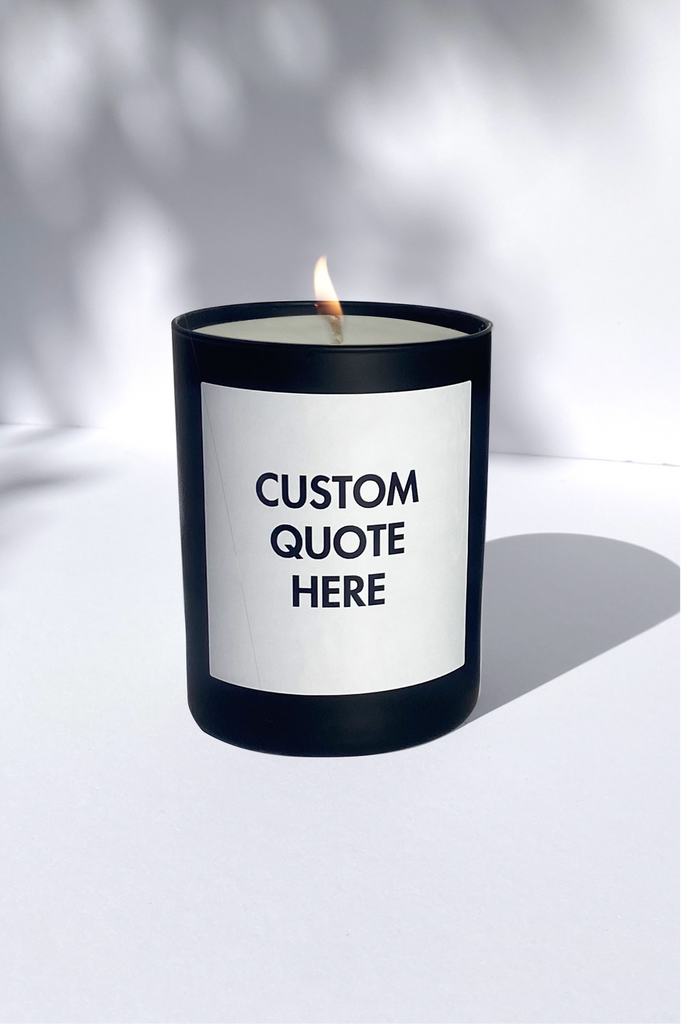 personalized candle front