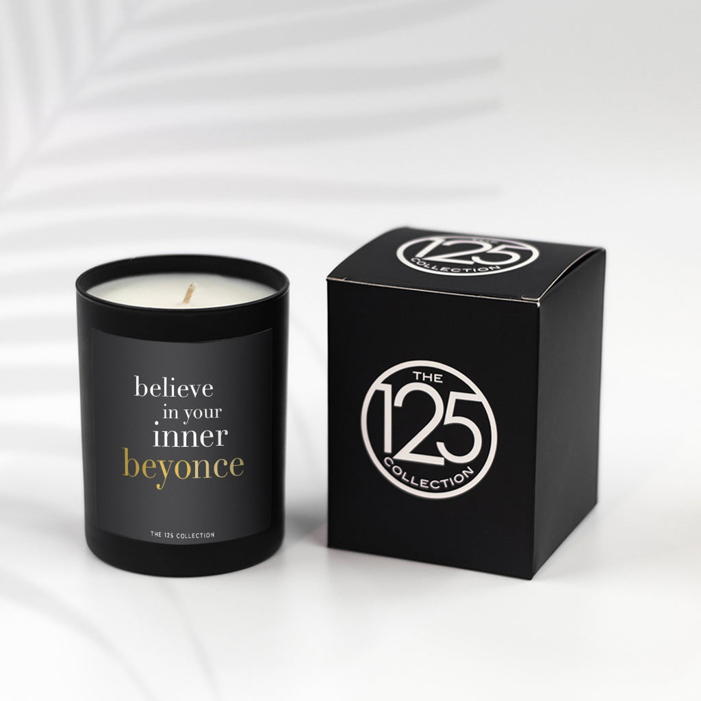 believe in your inner Beyonce candle black label with box 