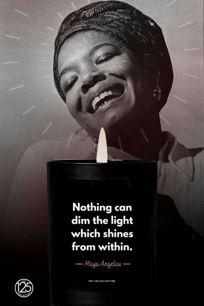 Maya Angelou Candle with Graphic 